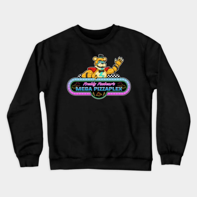 FNAF Security Breach Glamrock Freddy movie sign Crewneck Sweatshirt by halegrafx